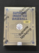 Supreme Inserted Baseball Hobby Box (1 Auto & 1 Relic Per Box) picture