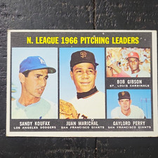 Topps 1967 Topps - #236 N. League 1966 Pitching Leaders - Koufax, Gibson 🔥🔥🔥 picture
