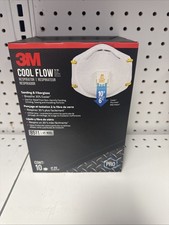 NEW  3M 8511 N95 Mask Box of 10 Particulate Respirators w/ Cool Flow Valve 11/2 picture