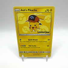 Pokemon Ash's Pikachu SM111 SM Promo Regular English 2017 70 HP Card picture