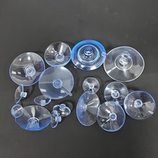 20mm - 60mm Round Button Suction Cups/Pads Window Suckers Clear Rubber/Plastic picture