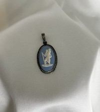 Vintage Wedgwood Blue Jasperware Cameo Pendant St Christopher picture