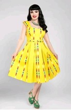 Collectif Jill Rainbow Polka Stripe Swing Dress, size 18 (item A24) picture