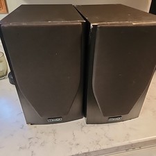 Pair of Mission M71 Bi-Amp Bookshelf Speakers 8ohm - TESTED - Black picture