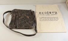 BED STU Aiken Crossbody Black Lux One Size. Leather Bag. Purse. Distressed. picture