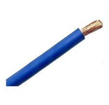 25ft  2 AWG GAUGE WELDING CABLE BLUE COPPER BATTERY LEADS MADE IN USA picture