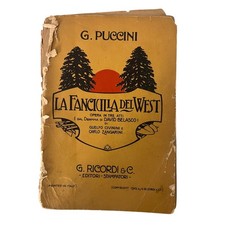 1910 Giacomo Puccini La Fanciulla del West Ricordi Italian Opera Libretto picture