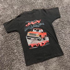 Vintage 1992 Chevrolet Thunder C1500 Truck Faded Black Single Stitched T-Shirt M picture