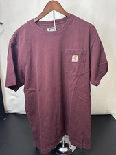 Carhartt Men's Short Sleeve T-Shirt Loose Fit, Size M, Burgundy / Dark Red picture