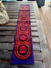 Vintage Grete Lunøe Pihl Norwegian Textile Runner Mid Century Modern MCM Signed picture
