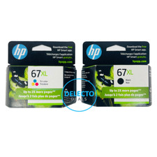 GENUINE 2-Pack HP 67XL Black/ Color ink cartridges 3YM57AN 3YM58AN SEALED Boxes picture
