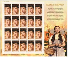 US 2006 Judy Garland Hollywood Legend #4077 sheet of 20 S/A wizard of Oz picture