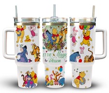 Handmade 40oz Stainless Steel Tumbler-Winnie the Pooh-Magic-Friends-Gift picture