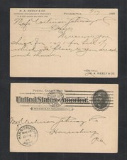 1895 R A NEELY & CO IMPORTERS PHILADELPHIA PA ADVERTISING POSTAL CARD UX12 picture