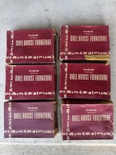 Vintage StromBecker True Scale Doll House Furniture 6 Box Lot 1:16 Bedroom 1950s picture