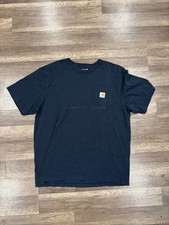 Carhartt Workwear Pocket T-Shirt Men's Blue Short Sleeve Tee Size Regular Fair picture