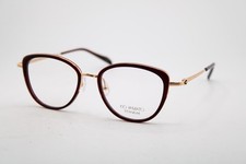 NEW KIO YAMATO KP-254AU COL 05 BURGUNDY GOLD GUNMETAL AUTHENTIC EYEGLASSES 49-18 picture
