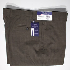 NWT $79.50 Ralph Lauren Comfort Flex Pants Stretch Light Brown Plaid Men 40x30 picture
