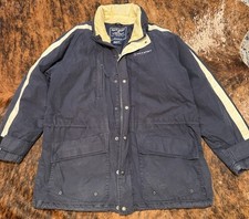 Vintage Polo Sport Ralph Lauren Sportsmans Parka Jacket Mens L Navy Puffer 90s picture