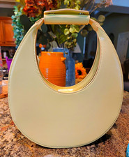 STAUD Moon Butter Yellow Crescent Top Handle Bag Medium picture