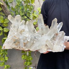 18.5lb A+Large Natural clear white Crystal Himalayan quartz cluster /mineralsls picture