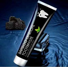 FLUORIDE FREE FRESH MINT TOOTHPASTE Natural Bamboo Activated Charcoal Whitening picture