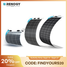 Renogy 200W 100W 50W Monocrystalline flexible Solar Panel for RV Camper BoatHome picture