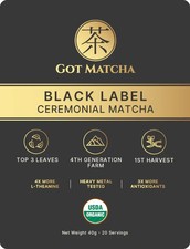 GOT MATCHA BLACK LABEL Japanese Organic Ceremonial Matcha Green Tea Powder 40 GM picture