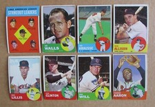 1963 TOPPS BASEBALL CARD SINGLES COMPLETE YOUR SET U-PICK #1-269 UPDATED 9/13 picture