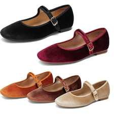 DREAM PAIRS Women's Mary Jane Shoes Retro Square Toe Ballet Flats Dress Shoes picture