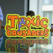 Toxic Crusaders 3D Sign Vintage 90s Cartoon TV Show picture