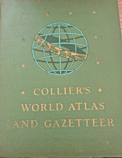 Collier's World Atlas And Gazetteer: A Comprehensive Geographical Maps HC 1943 picture