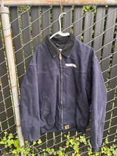 Carhartt J14 MDT Blue Cotton Work Jacket Mens XL Regular Construction picture