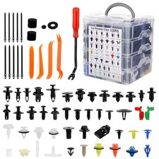 1240PCS Universal Car Retainer Clips Kit-32 Sizes Auto Fasteners w/Removal Tools picture