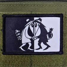Spy vs Spy Patch Moral Tactical Military Army USA Flag Hook & Loop 068 picture