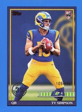 2026 Topps Flagship #91FRA-TS Ty Simpson 1991 Topps Football Rookie Autographs picture
