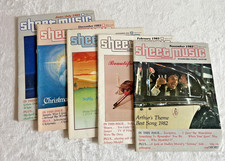 Vintage 1983-84 Sheet Music Magazine Lot of 5 Magazines Easy Piano/Guitar Arthur picture