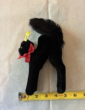 STEIFF ORIGINAL GERMAN BLACK HALLOWEEN Tom Kitty Kitten CAT 3.5” Tall VTG picture