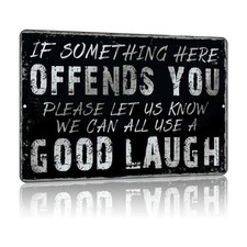 Yniaun Decor Vintage Garage 8 x 12 Inch, A - We Can All Use a Good Laugh picture