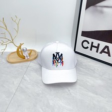 AMIRI MA Logo Trucker Cap Colorful Drip Embroidery Hip Hop Daily Streetwear Hat picture