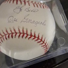 Joe Girardi & Yog i Berra Signed Original MLB Baseball picture