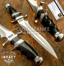 Impact Cutlery Rare Custom D2 Sub Hilted Bowie Knife Bull Horn Handle picture