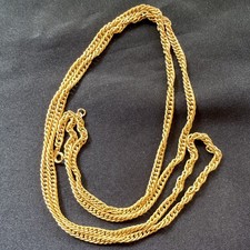 Vintage Trifari Crown Gold Tone Rope Necklace 54” picture
