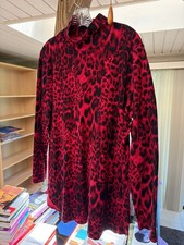 Chicos red leopard long sleeve top picture