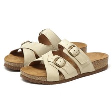 Stegmann Women's Heidi Leather Sandal Size 9 US Women's Suede Footbed Summer picture
