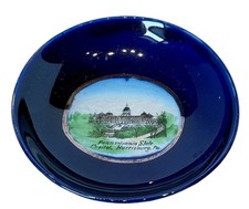 HARRISBURG PA Pennsylvania CAPITOL Antique COBALT Souvenir TRINKET DISH picture