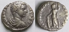 Caracalla Caesar AR Denarius 196-198 AD SECVRITAS PERPETVA RIC 330 Roman coin picture