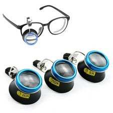 Clip-On Eyeglass Magnifying Glass Watchmakers Repair Tool 5X 10X 20X Magnificat picture