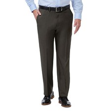 Haggar Mens Classic fit Dress Pants 36 / 29 Gray Solid picture