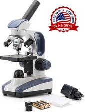 Microscopio monocular compuesto con aumento de 40X a 1000X y doble luz NUEVO US picture
